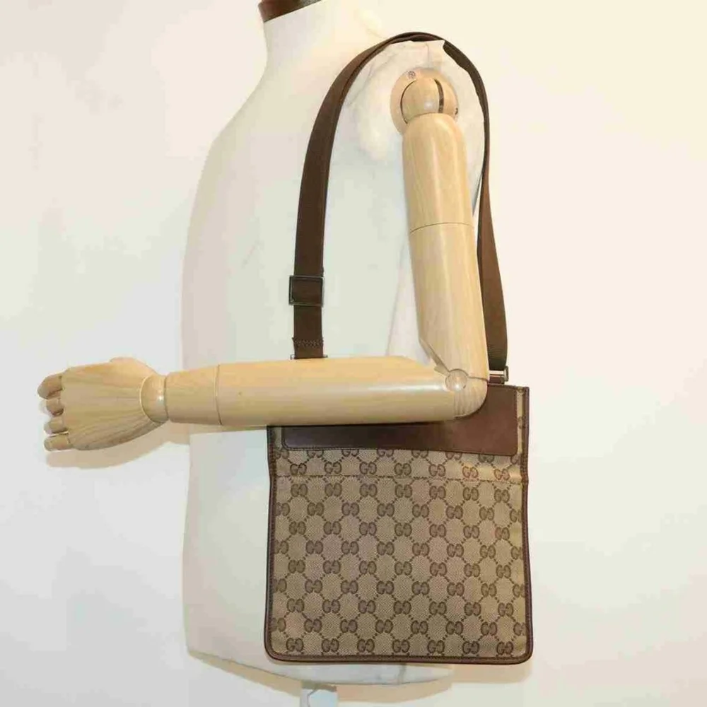 GUCCI GG CANVAS Flat SMALL MESSENGER CROSSBODY BAG
